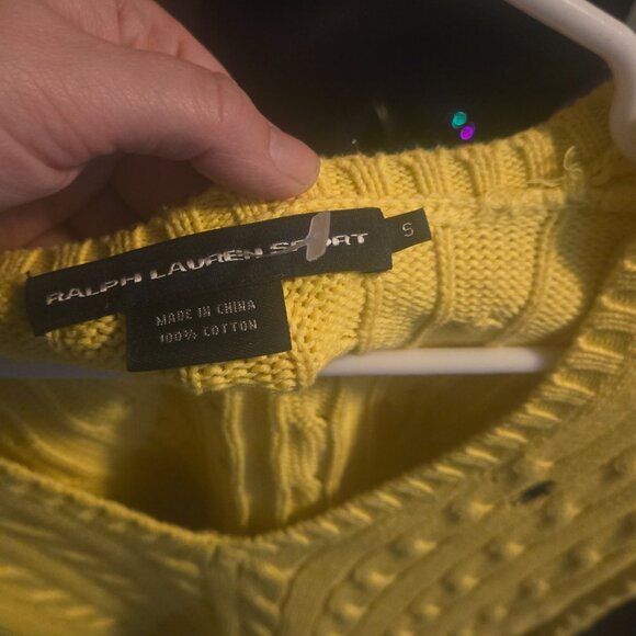 Ralph lauren yellow sweater SMALL - Picture 2 of 2